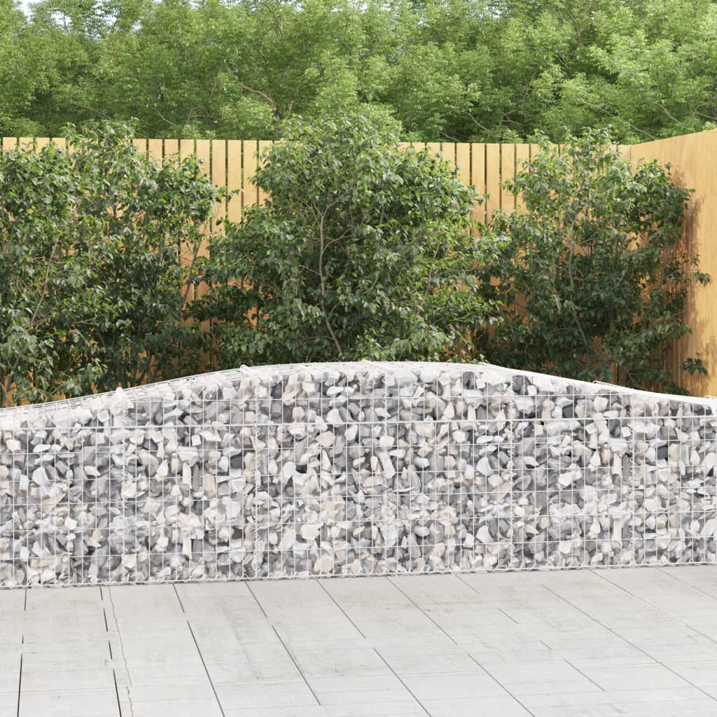 vidaXL Paniers à gabions arqués 5 pcs 400x50x60/80 cm Fer galvanisé