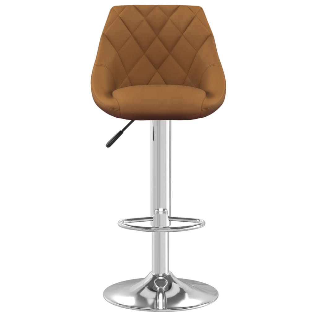 vidaXL Tabouret de bar Marron Velours