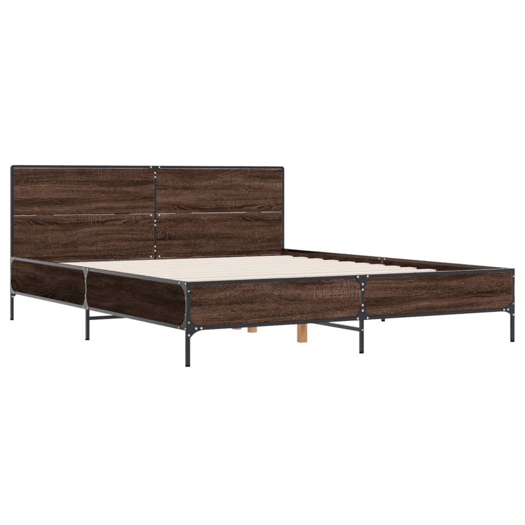 vidaXL Cadre de lit sans matelas chêne marron 120x200 cm