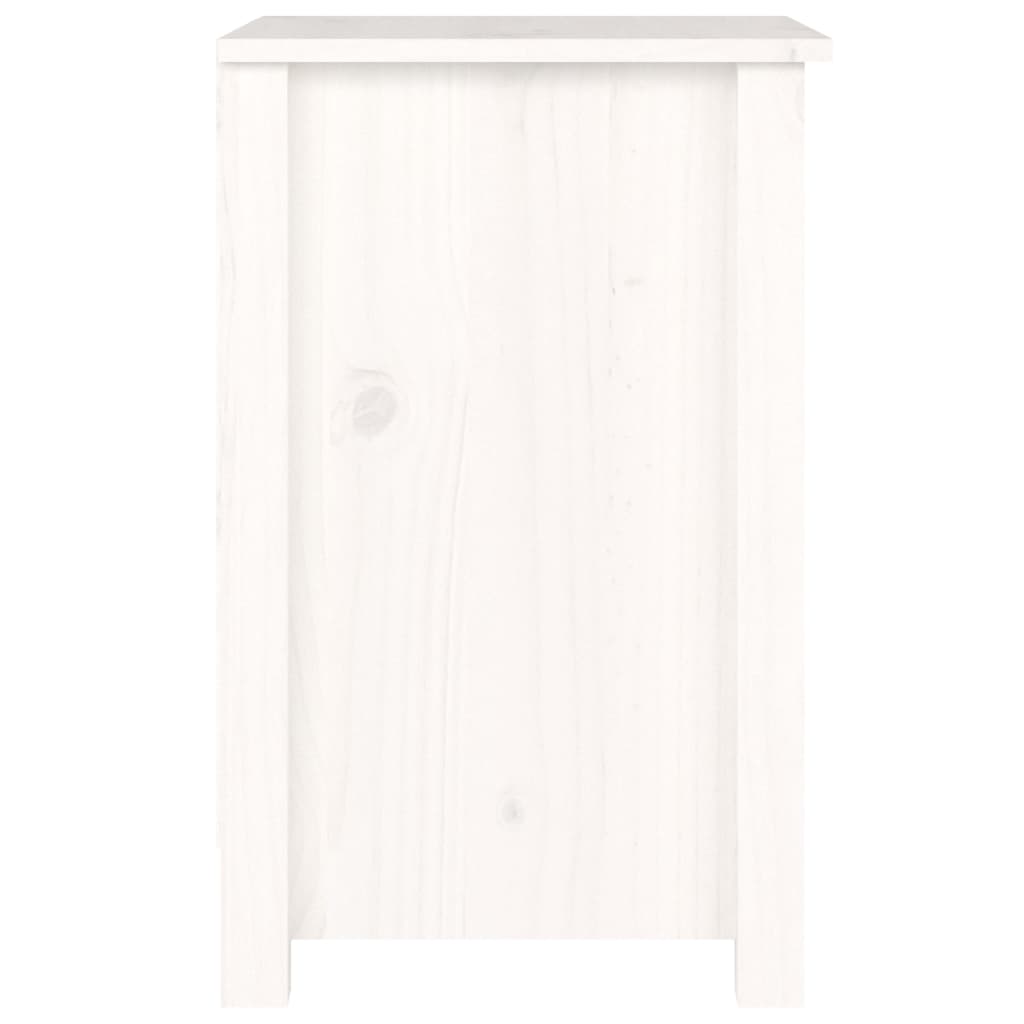 vidaXL Tables de chevet 2 pcs Blanc 40x35x55 cm Bois de pin solide