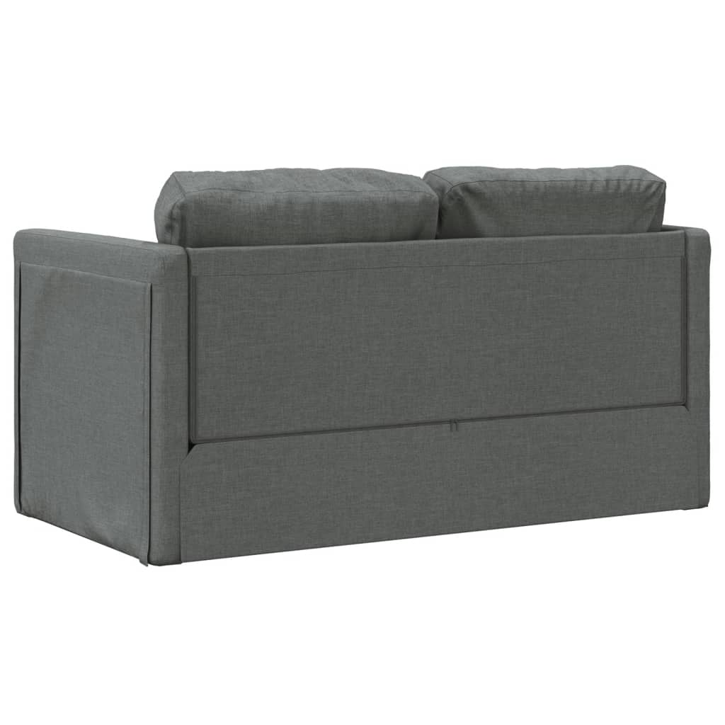 vidaXL Canapé-lit 2 en 1 gris foncé 112x174x55 cm tissu