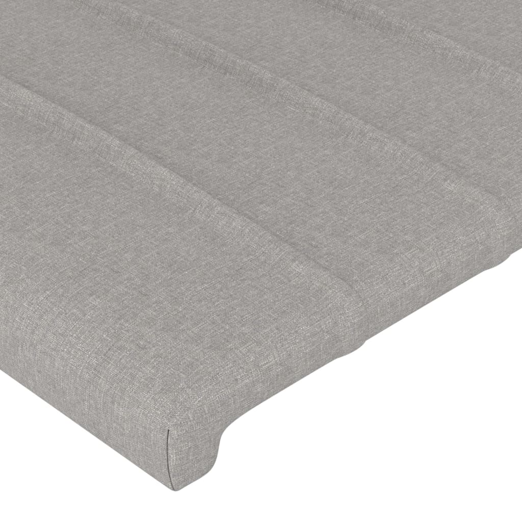 vidaXL Tête de lit à LED Gris clair 180x5x78/88 cm Tissu