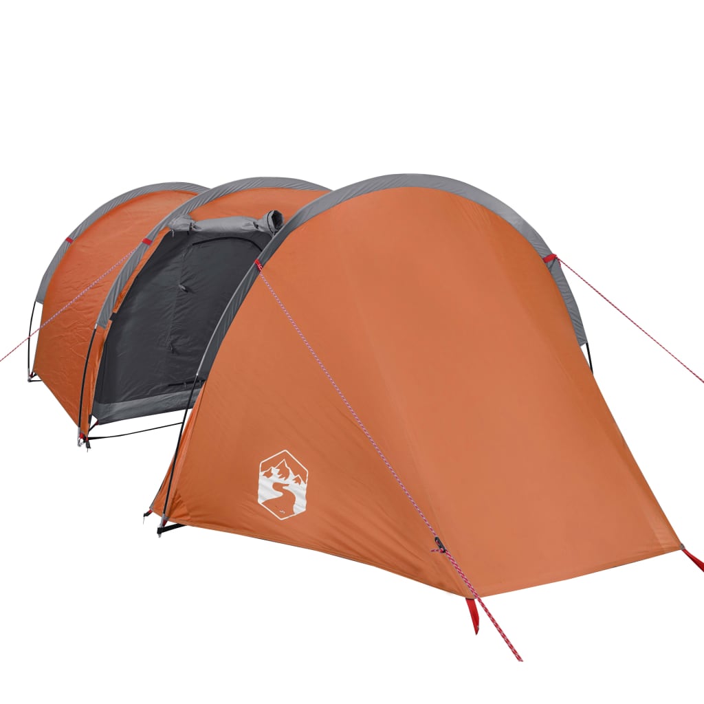 vidaXL Tente de camping tunnel 4 personnes orange imperméable