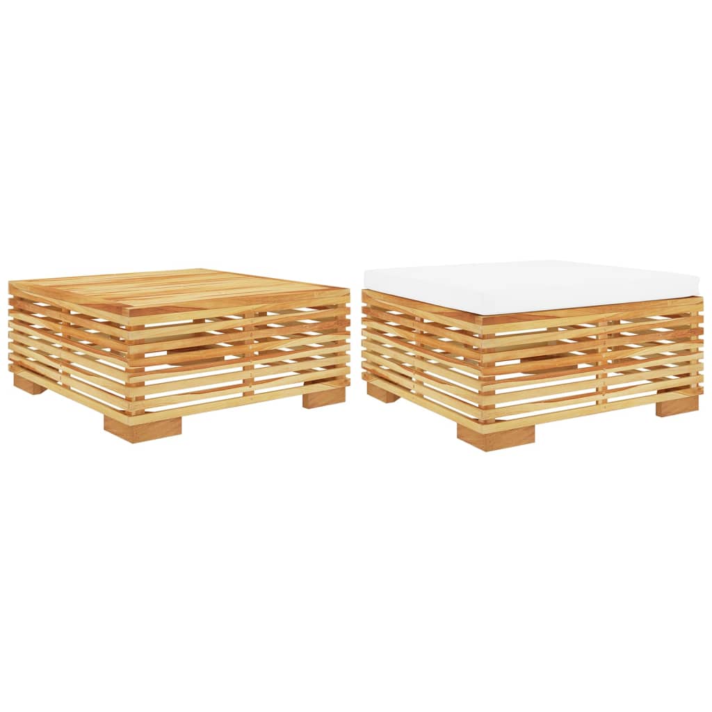 vidaXL Salon de jardin 2 pcs Bois de teck massif