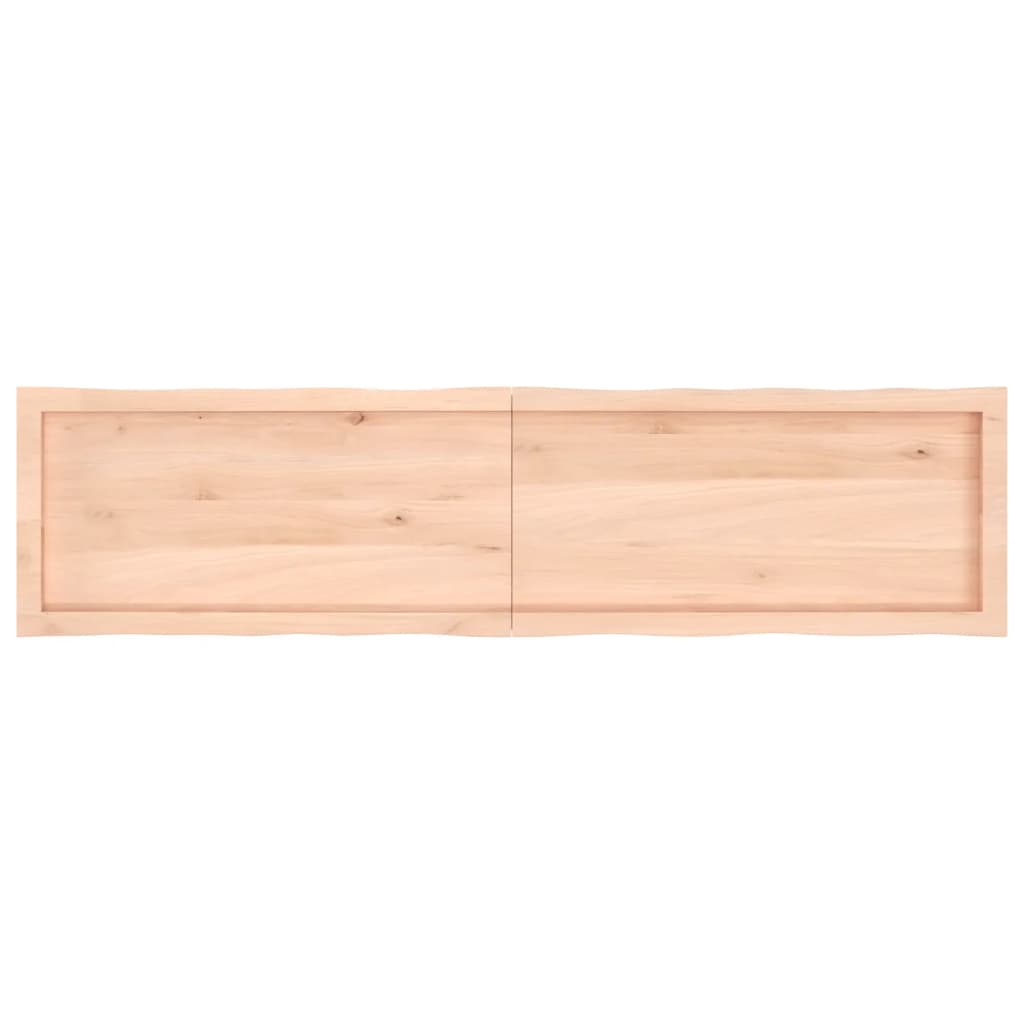 vidaXL Dessus de table bois massif non traité bordure assortie