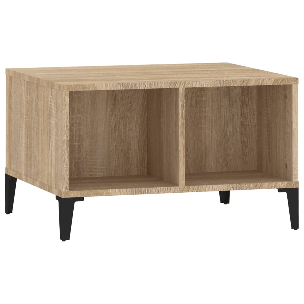 vidaXL Table basse Chêne sonoma 60x50x36,5 cm Bois d'ingénierie