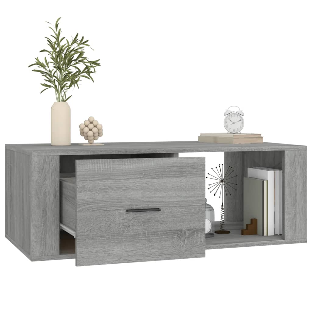 vidaXL Table basse Sonoma gris 100x50,5x35 cm Bois d'ingénierie