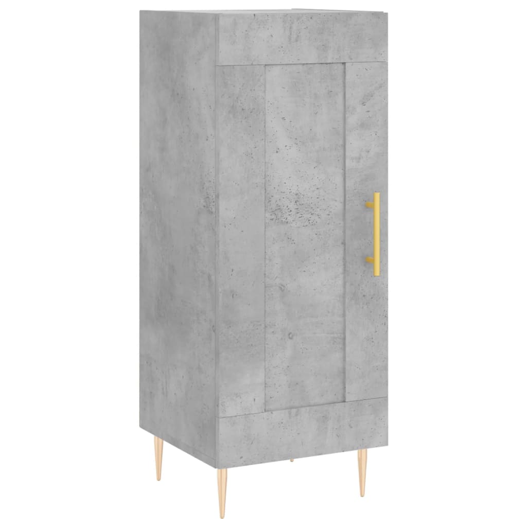 vidaXL Buffet haut Gris béton 34,5x34x180 cm Bois d'ingénierie