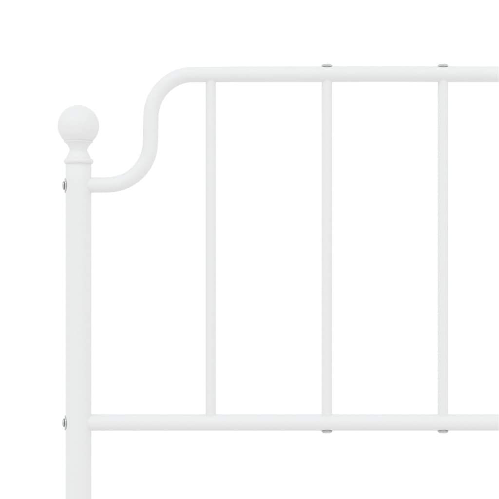 vidaXL Tête de lit métal blanc 150 cm