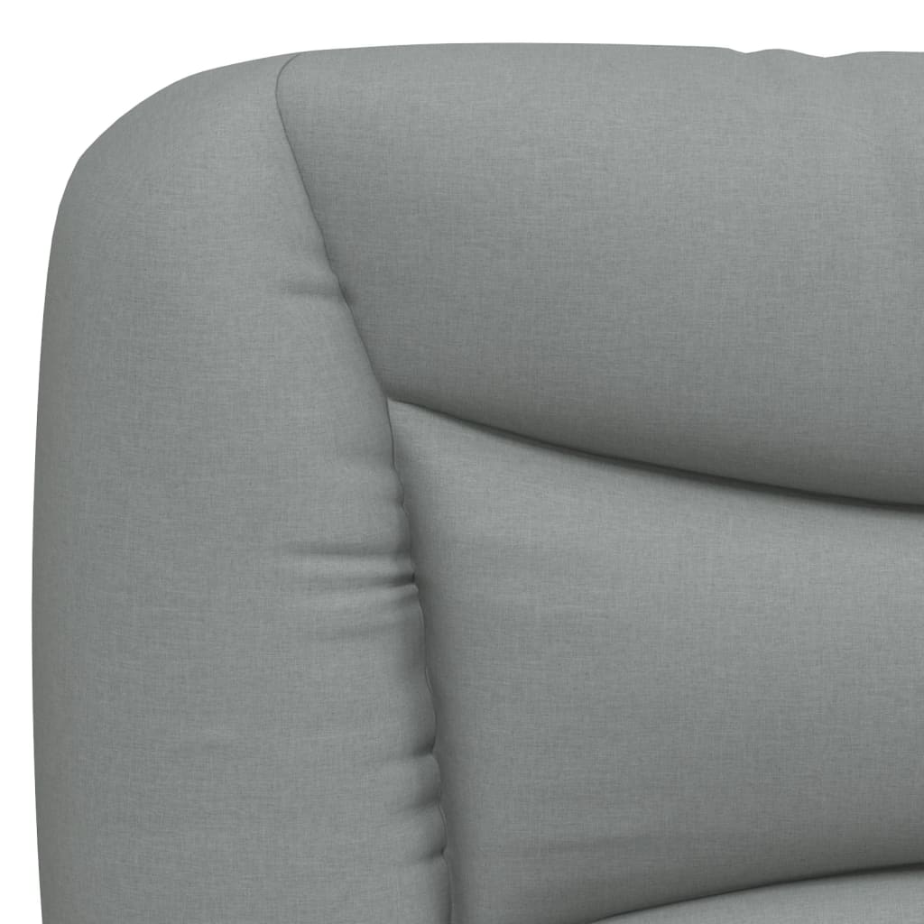 vidaXL Coussin de tête de lit gris clair 100 cm tissu