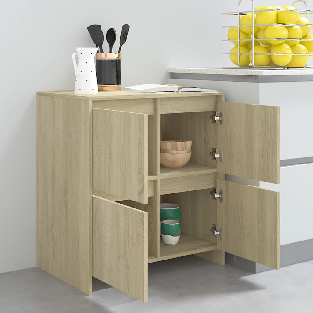 vidaXL Buffets 2 pcs Chêne Sonoma 70x41x75 cm Bois d'ingénierie