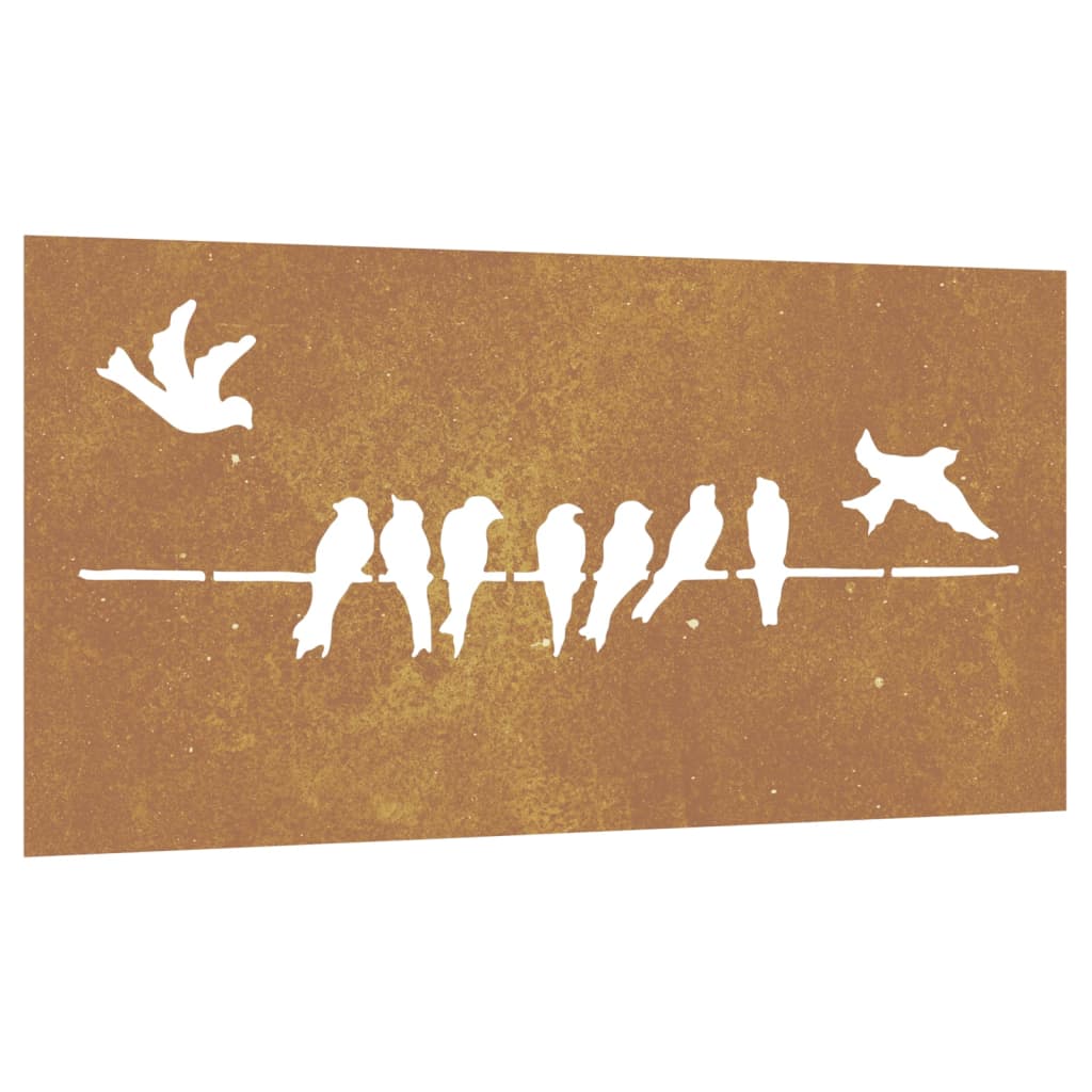 vidaXL Décoration murale jardin 105x55 cm acier corten design d'oiseau