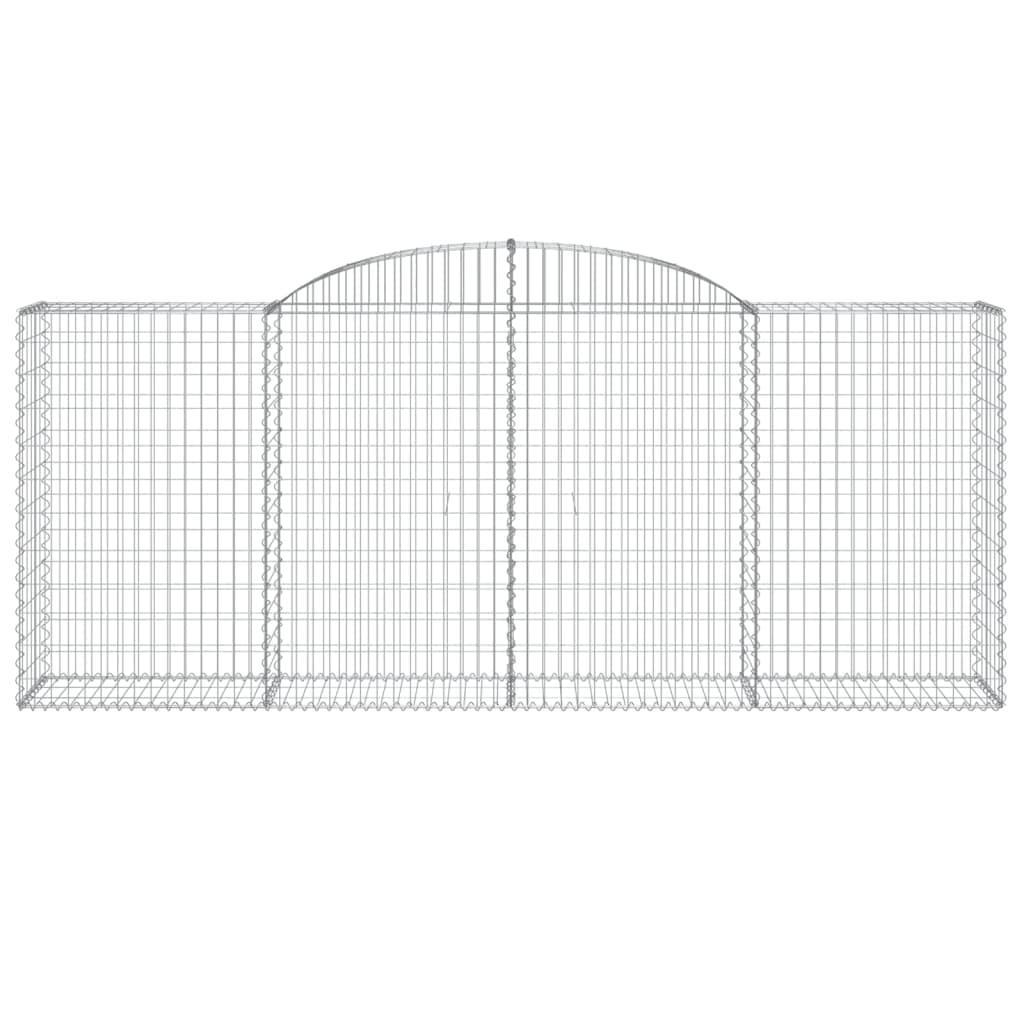 vidaXL Paniers à gabions arqués 6 pcs 300x50x120/140 cm fer galvanisé