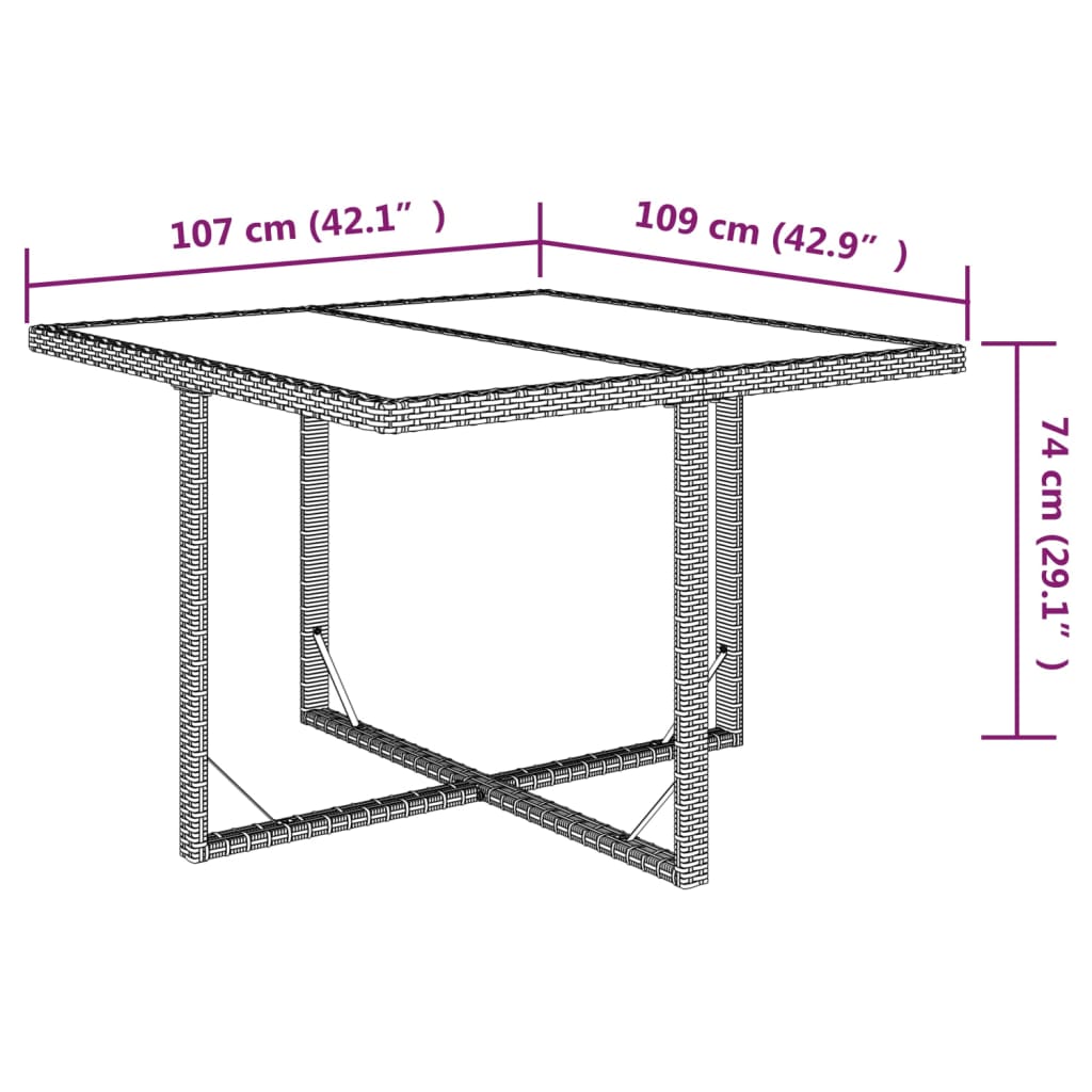 vidaXL Ensemble à manger de jardin et coussins 9 pcs Poly rotin Beige