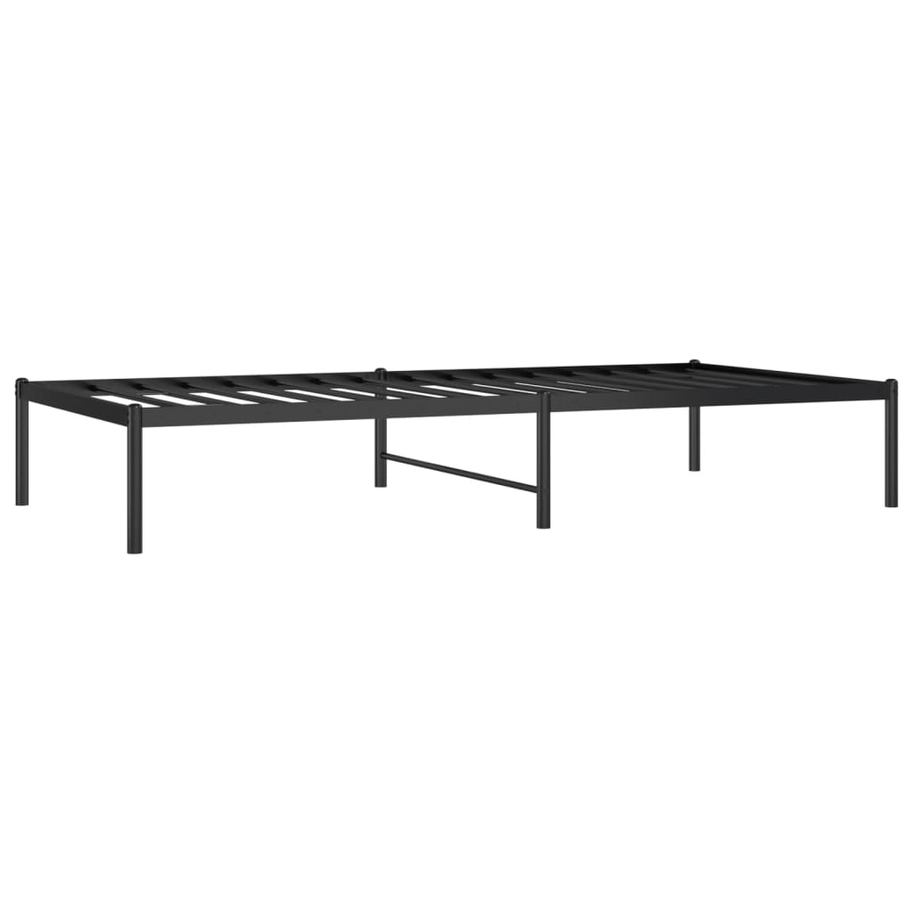 vidaXL Cadre de lit métal sans matelas noir 90x190 cm