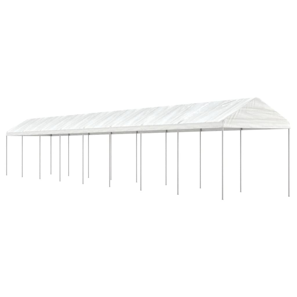 vidaXL Belvédère avec toit blanc 17,84x2,28x2,69 m polyéthylène