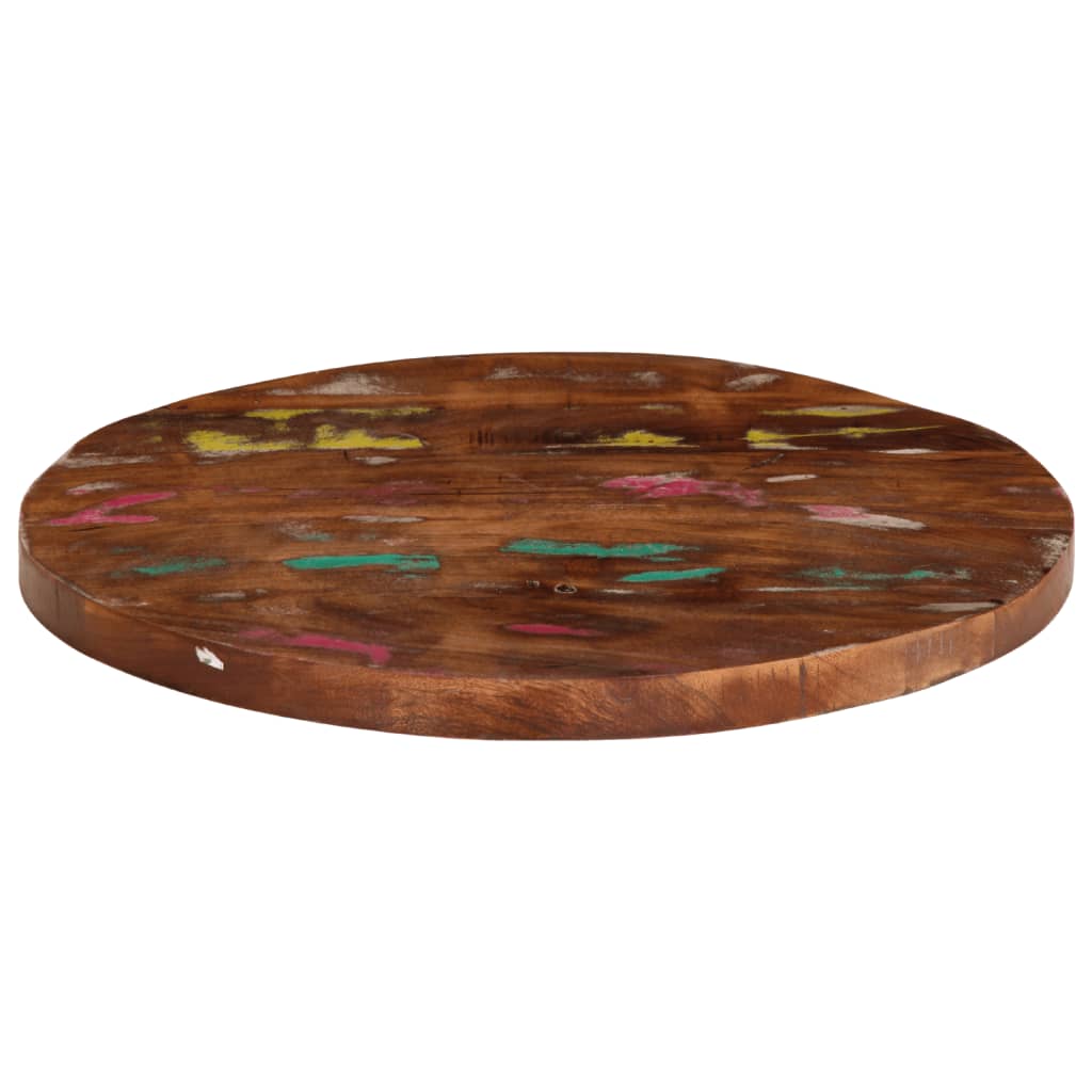 vidaXL Dessus de table Ø 60x2,5 cm rond bois massif de récupération