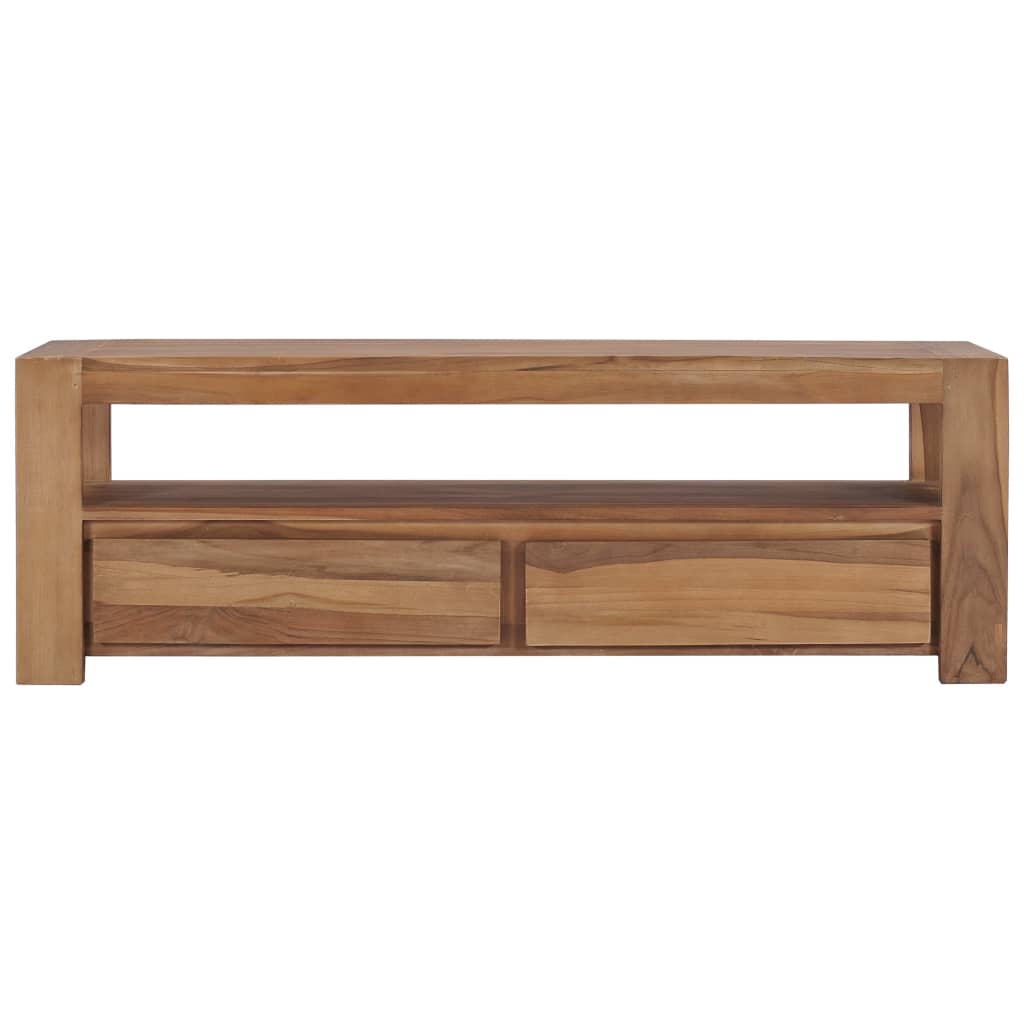 vidaXL Meuble TV 120 x 30 x 40 cm Bois de teck massif