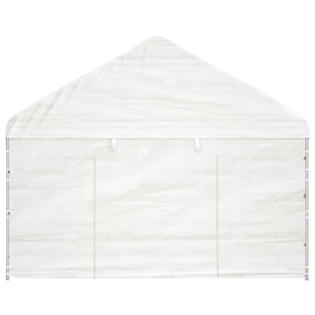 vidaXL Belvédère avec toit blanc 11,15x4,08x3,22 m polyéthylène