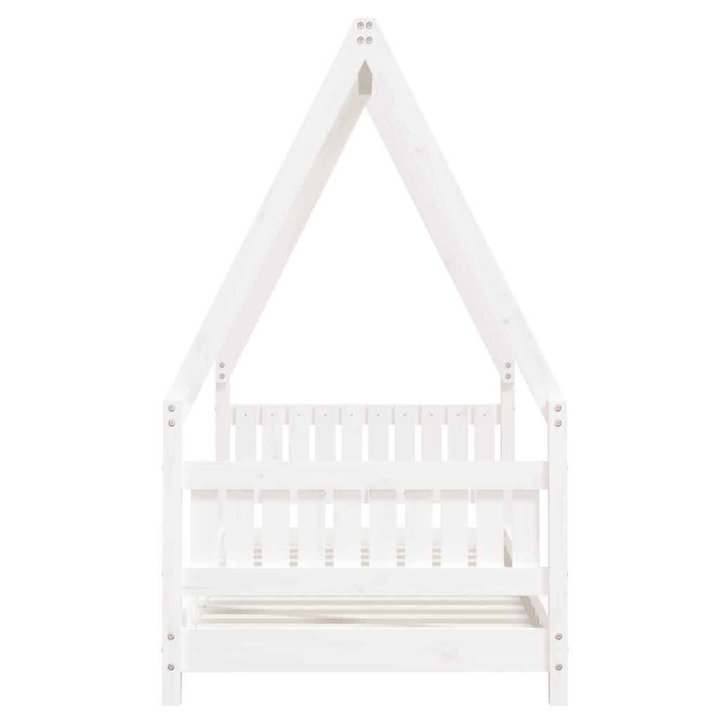 vidaXL Cadre de lit pour enfant blanc 80x160 cm bois de pin massif