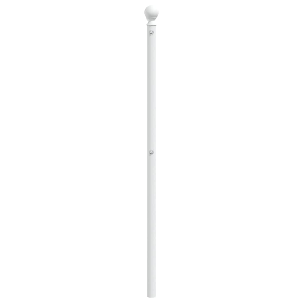 vidaXL Tête de lit métal blanc 200 cm