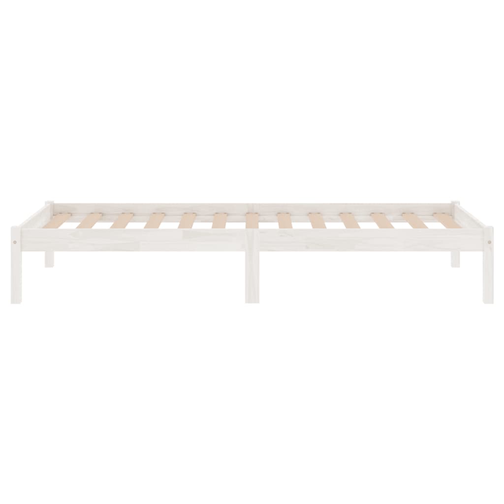 vidaXL Cadre de lit Blanc Bois de pin massif 90x200 cm