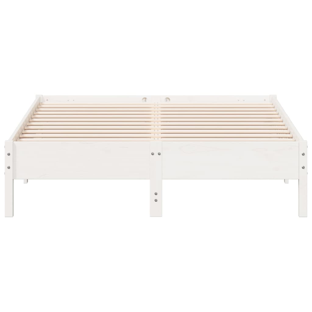 vidaXL Cadre de lit sans matelas blanc 120x200 cm bois de pin massif