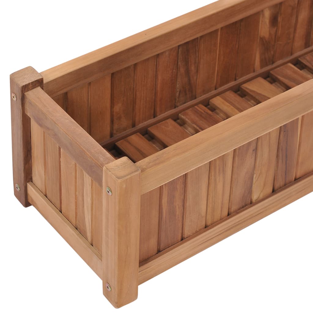 vidaXL Lit surélevé 100x30x25 cm Bois de teck solide