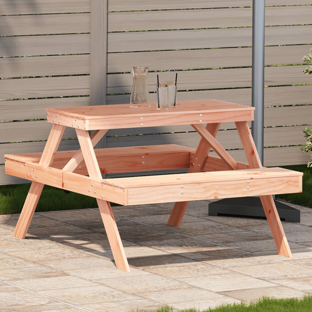 vidaXL Table de pique-nique 105x134x75 cm bois massif de douglas