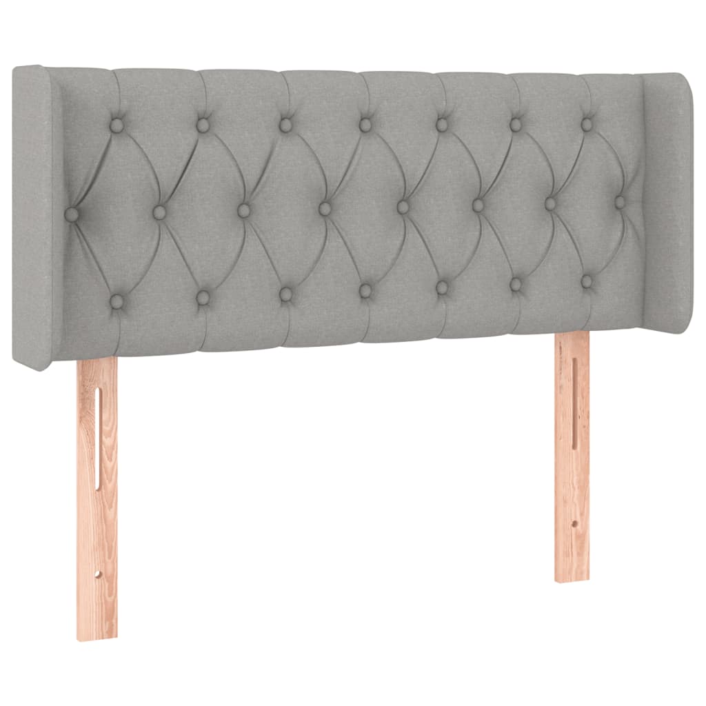 vidaXL Tête de lit à LED Gris clair 103x16x78/88 cm Tissu