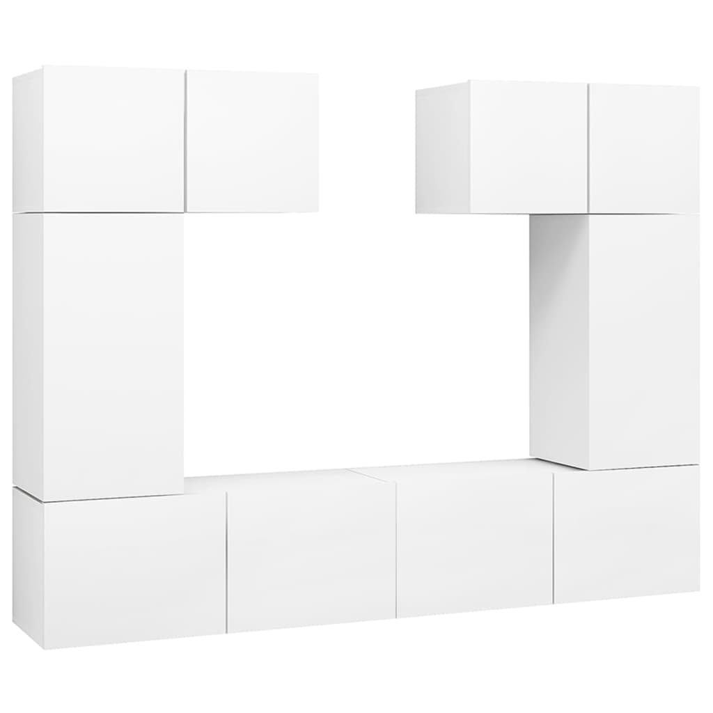 vidaXL Ensemble de meubles TV 6 pcs Blanc Bois d'ingénierie