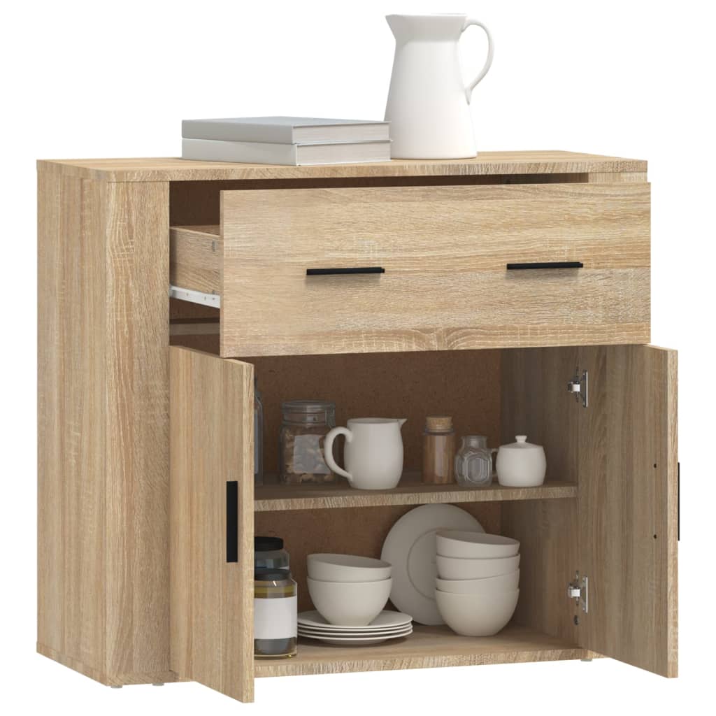 vidaXL Buffet Chêne sonoma 80x33x70 cm Bois d'ingénierie