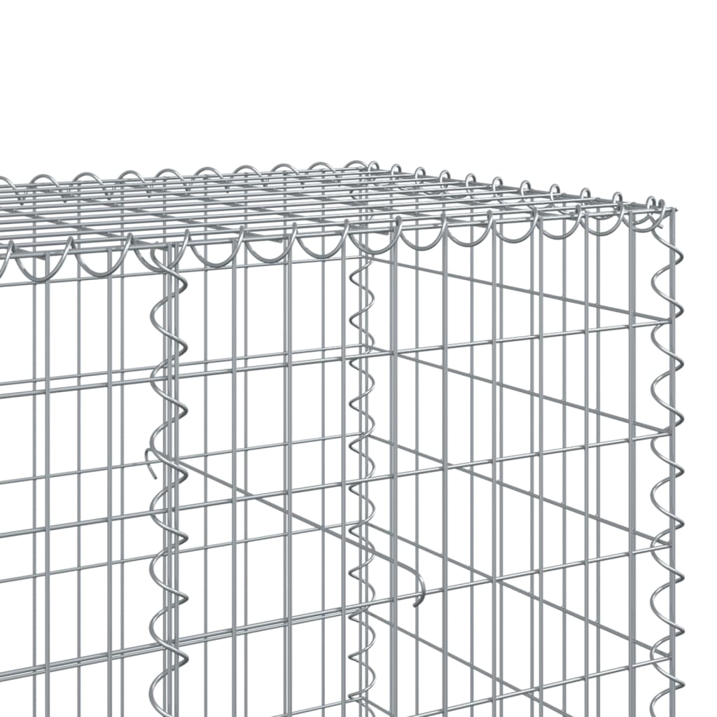 vidaXL Panier gabion avec couvercle 1200x100x100 cm fer galvanisé