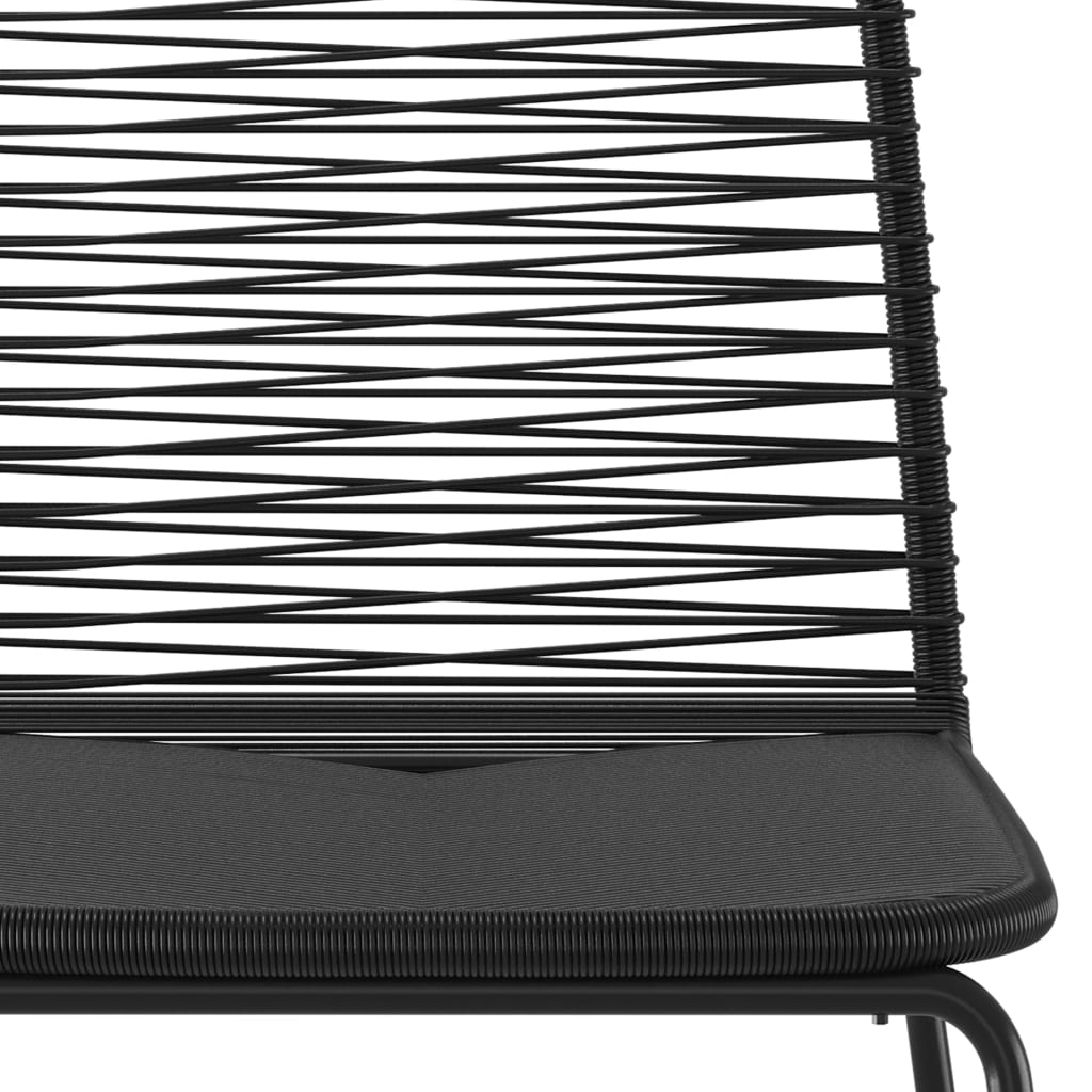 vidaXL Chaises d'extérieur lot de 4 Résine tressée Noir