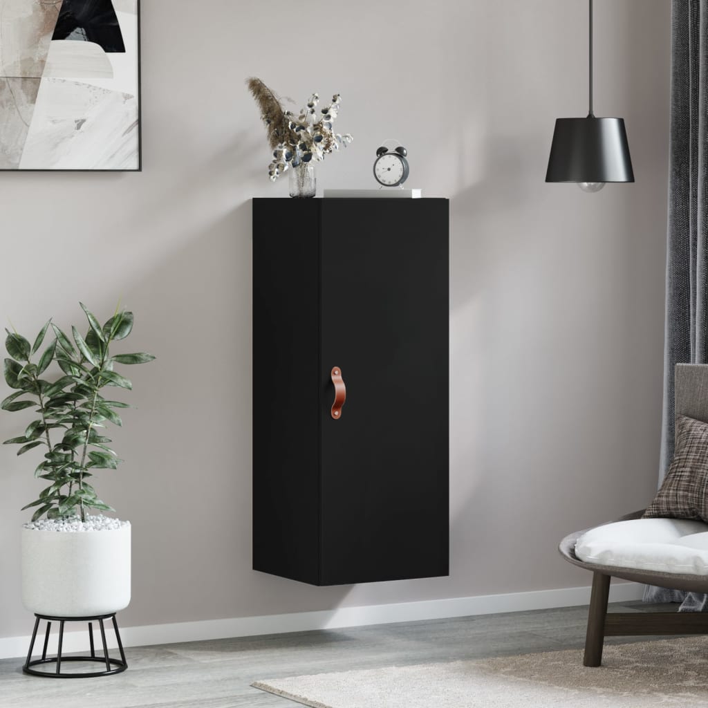 vidaXL Armoire murale noir 34,5x34x90 cm