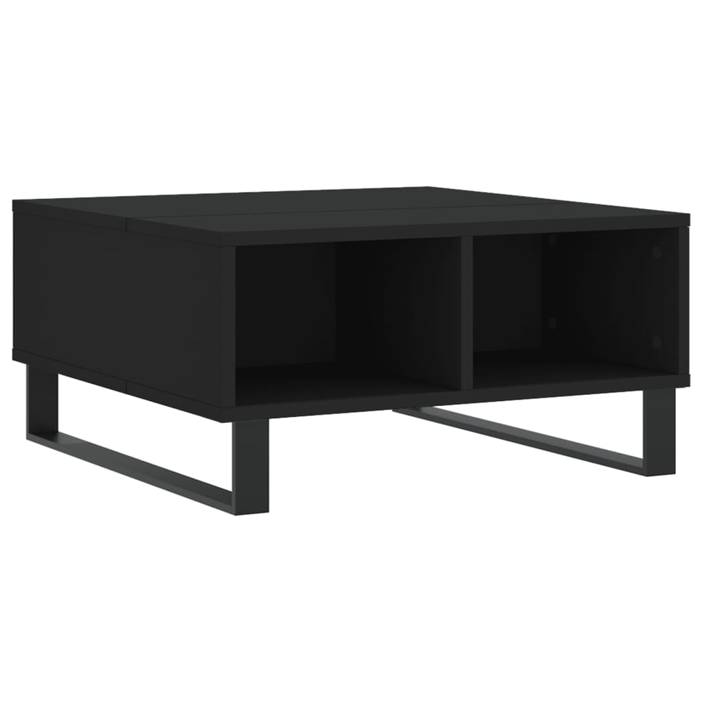 vidaXL Table basse Noir 60x60x30 cm Bois d'ingénierie