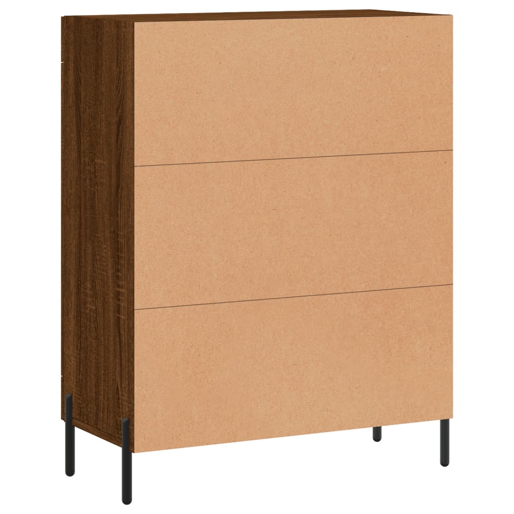 vidaXL Buffet chêne marron 69,5x34x90 cm bois d'ingénierie