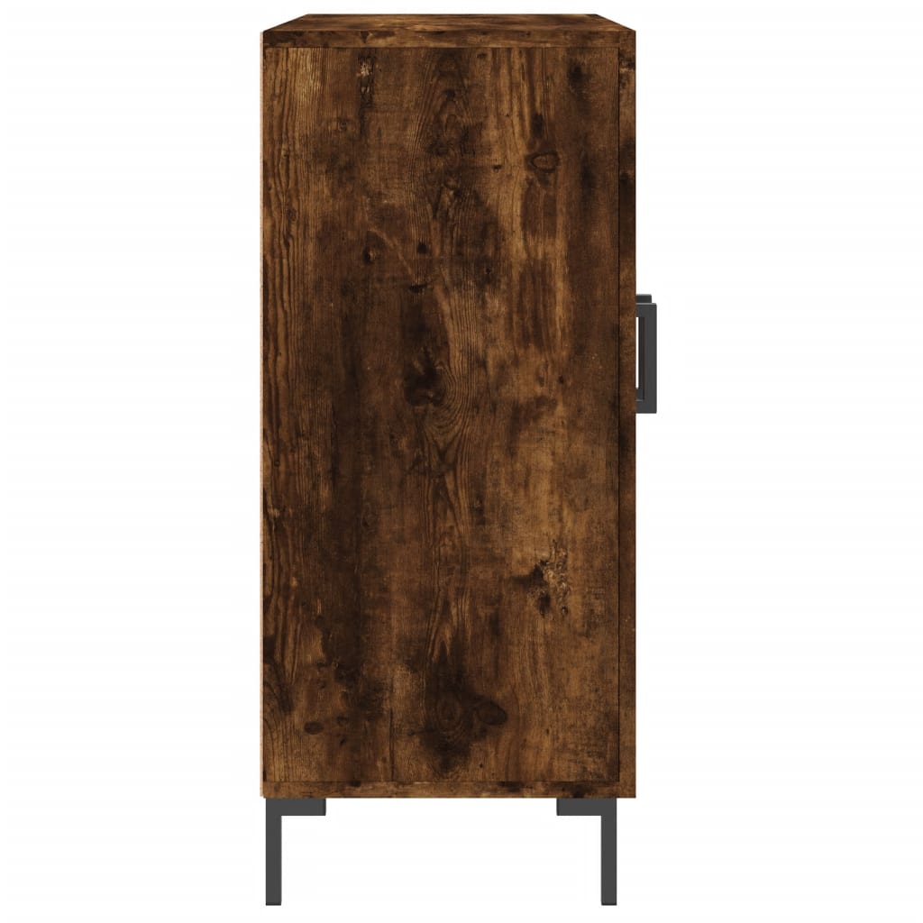 vidaXL Buffet chêne fumé 90x34x80 cm bois d'ingénierie