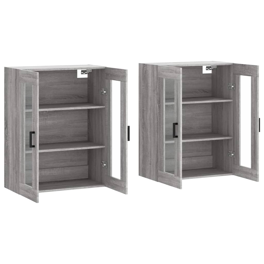 vidaXL Armoires murales 2 pcs sonoma gris bois d'ingénierie