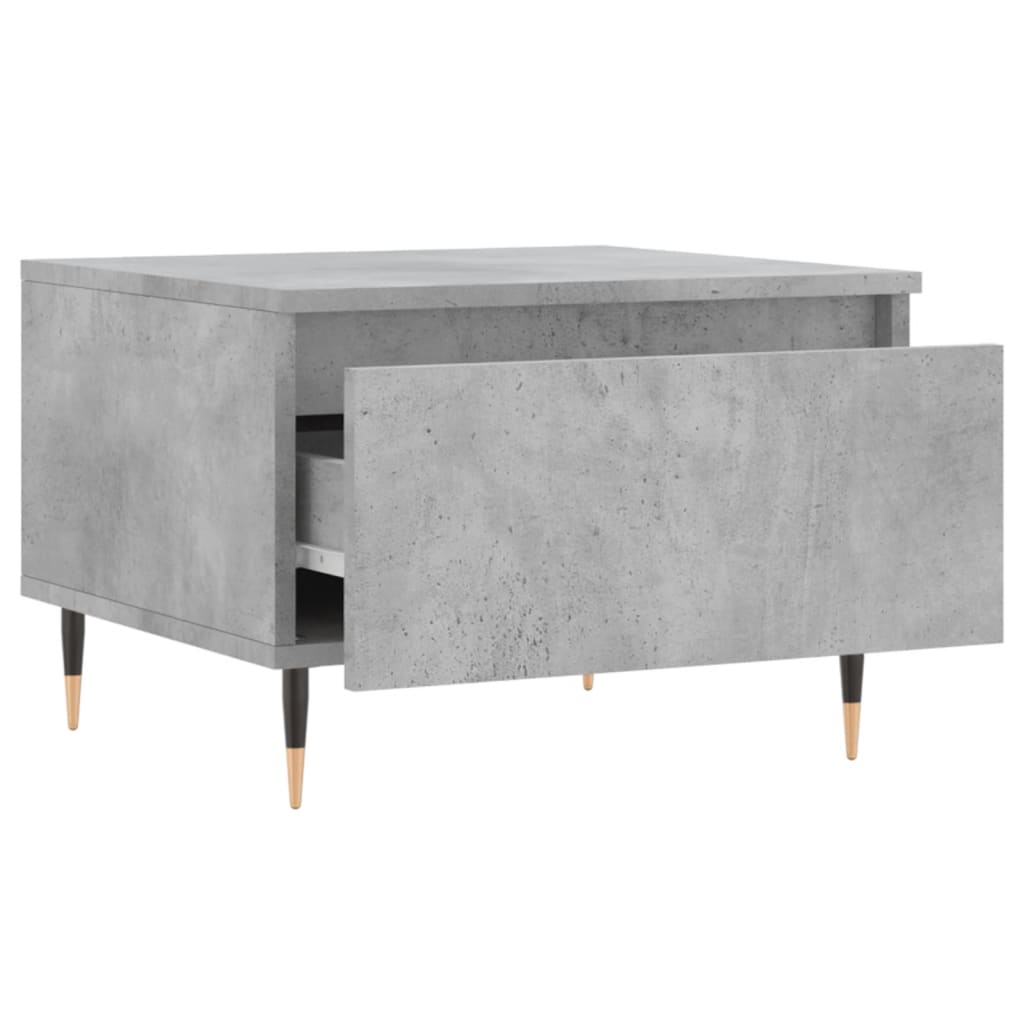 vidaXL Table basse gris béton 50x46x35 cm bois d'ingénierie