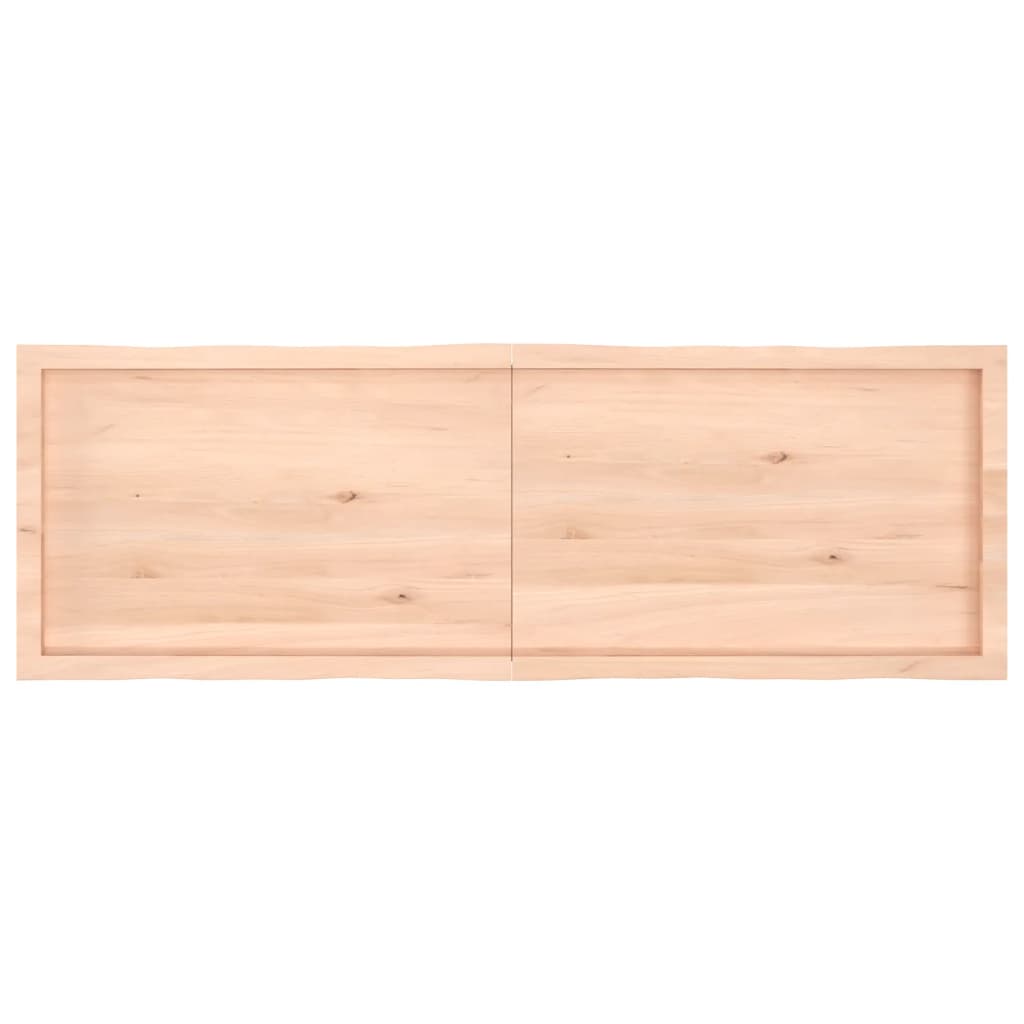 vidaXL Dessus de table bois massif non traité bordure assortie