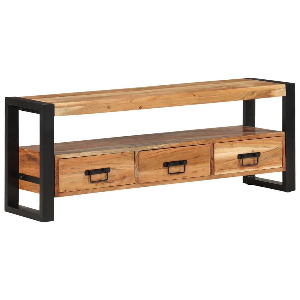 vidaXL Meuble TV 120x30x45 cm bois d'acacia massif