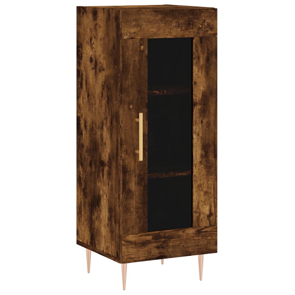 vidaXL Buffet haut Chêne fumé 34,5x34x180 cm Bois d'ingénierie