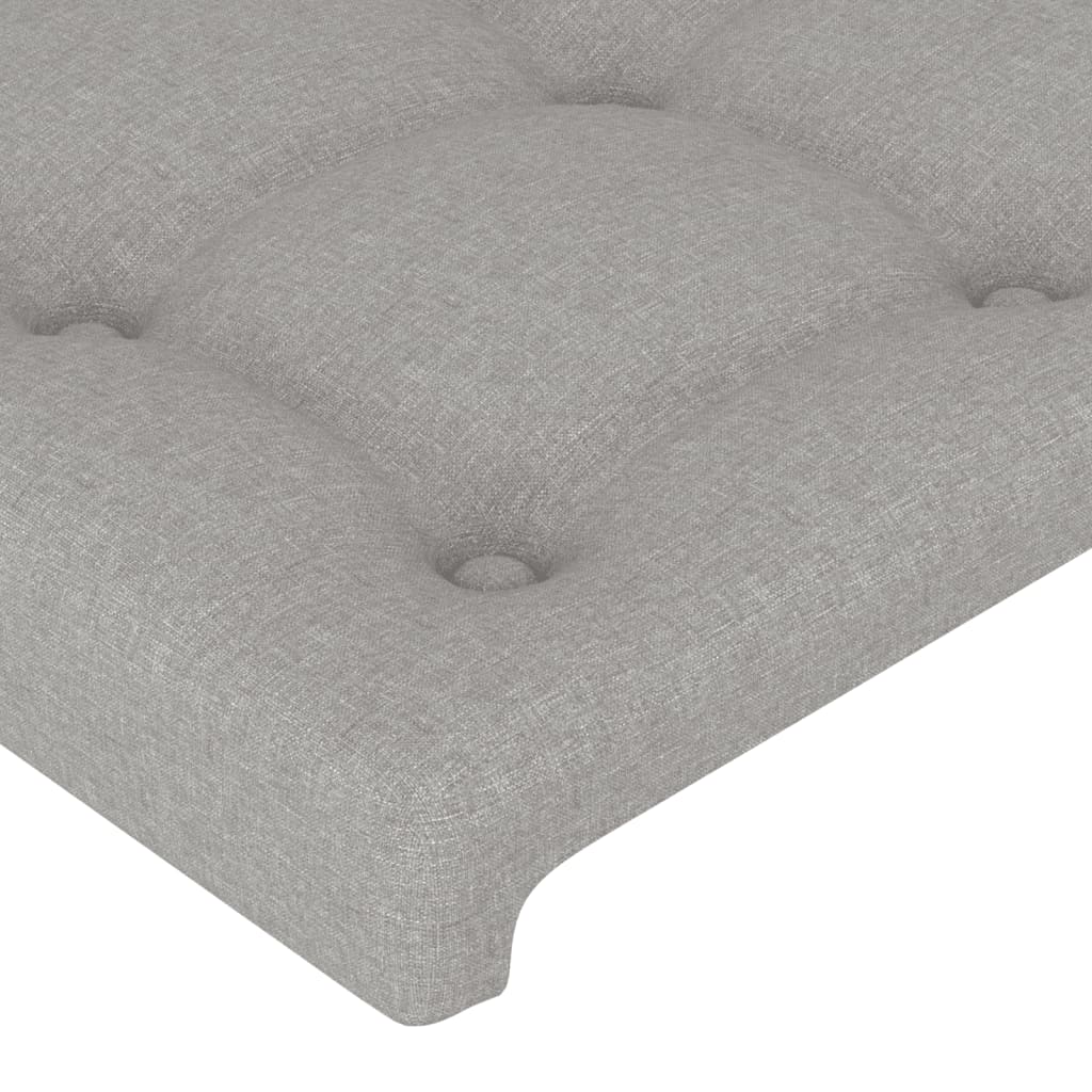 vidaXL Tête de lit à LED Gris clair 103x16x118/128 cm Tissu