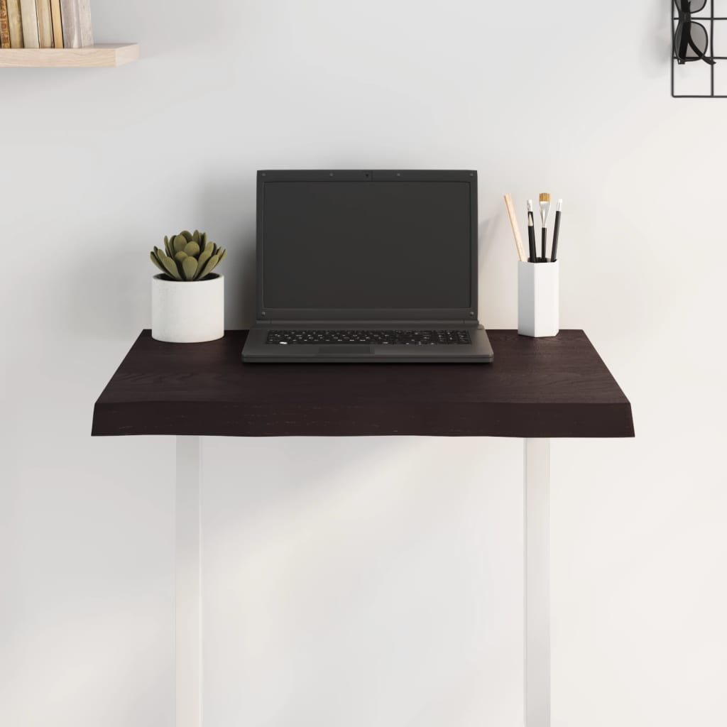 vidaXL Dessus de table bois massif traité bordure assortie