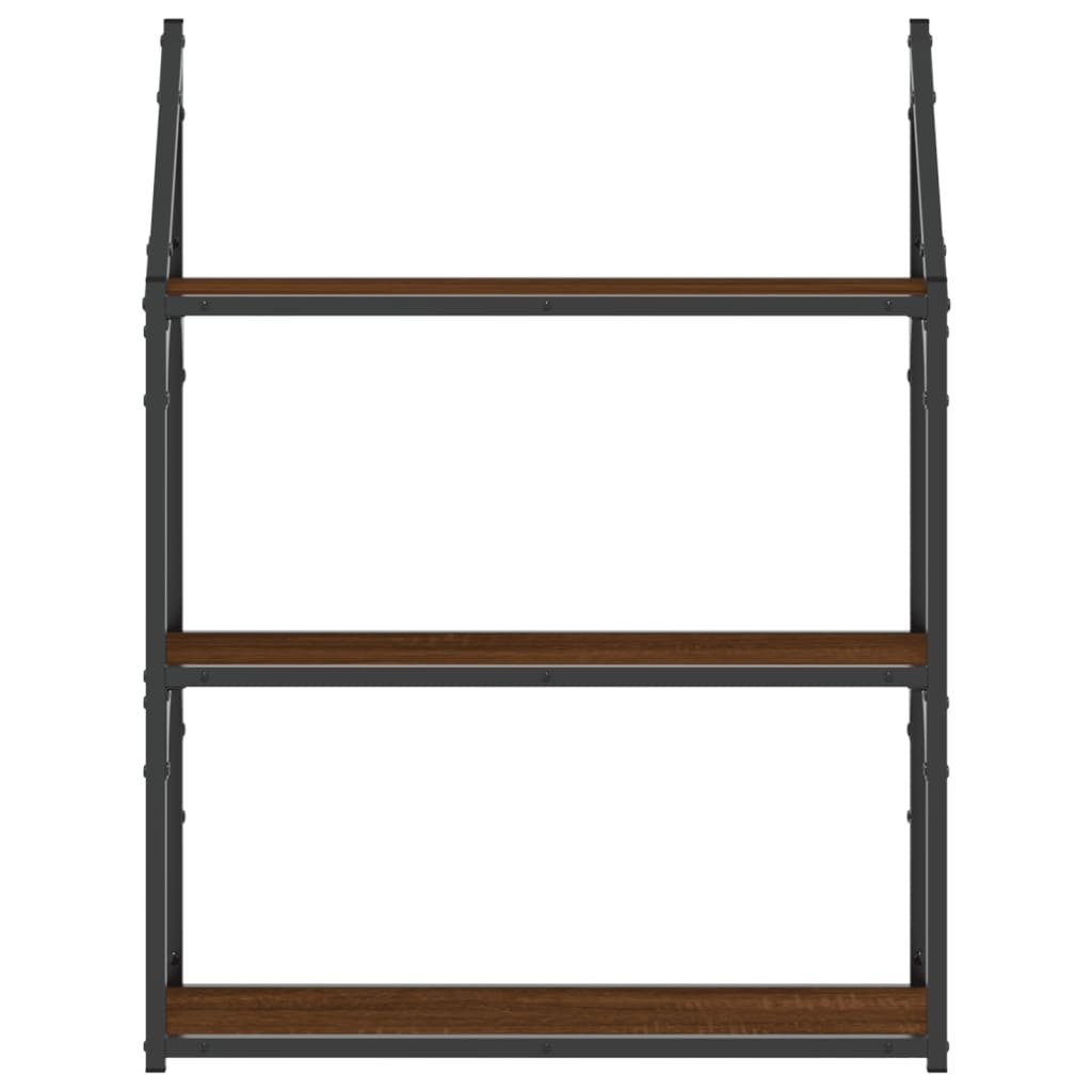 vidaXL Étagère murale 3 niveaux chêne marron 60x21x78,5 cm