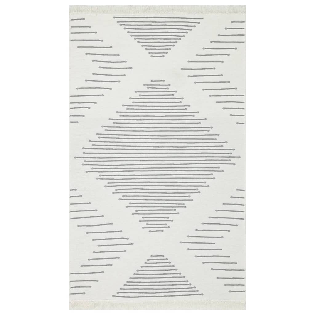 vidaXL Tapis Gris foncé 120x180 cm Coton