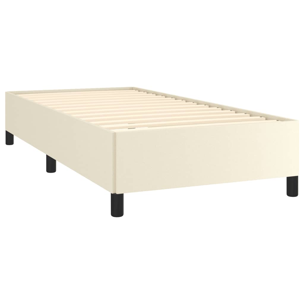 vidaXL Cadre de lit sans matelas crème 90x190 cm similicuir