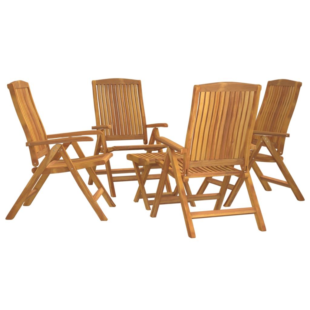 vidaXL Salon de jardin 5 pcs bois massif de teck