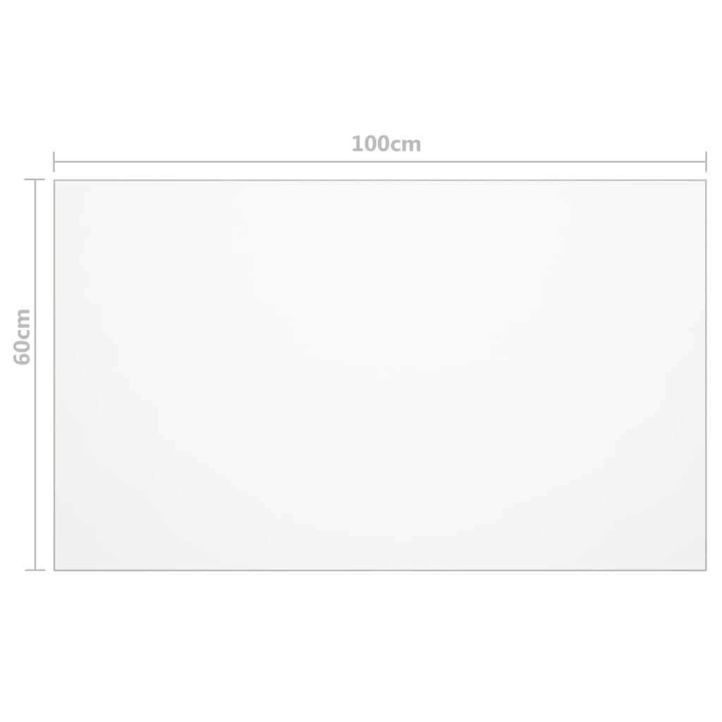 vidaXL Protecteur de table transparent 100x60 cm 2 mm PVC